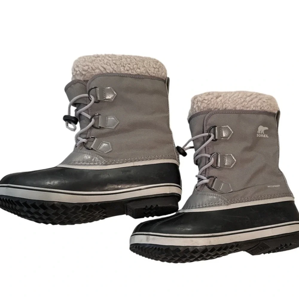 Sorel Winter Yoot Pac Nylon Waterproof Snow Boots Kids Sz 7 Women's Sz 8.5 or 9‎